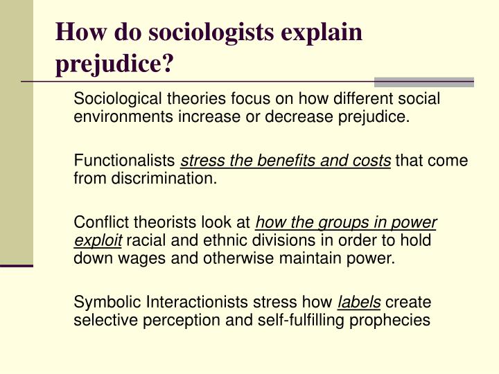 Racism And Sociological Theories