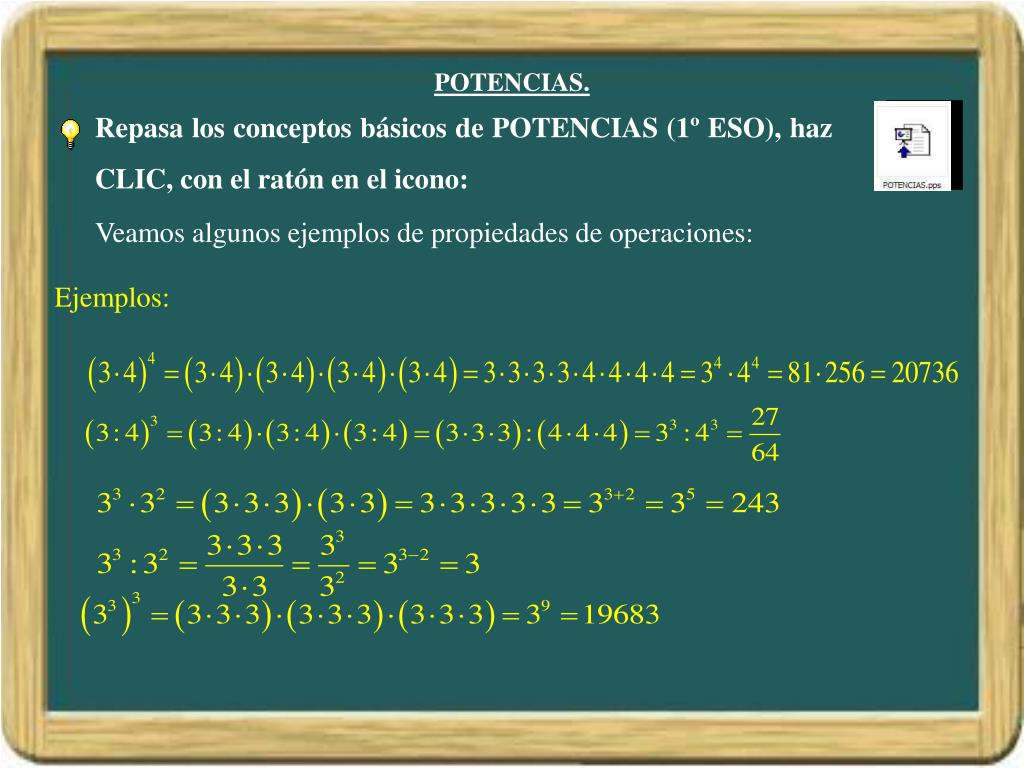 PPT - POTENCIAS Y RAÍCES. PowerPoint Presentation, free download -  ID:5275435