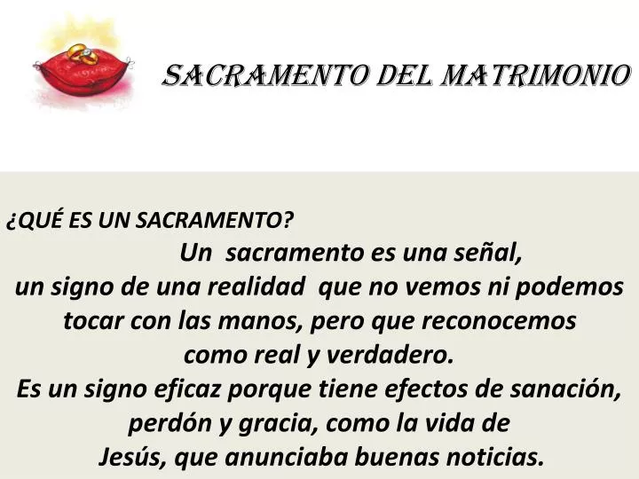 PPT SACRAMENTO DEL MATRIMONIO PowerPoint Presentation