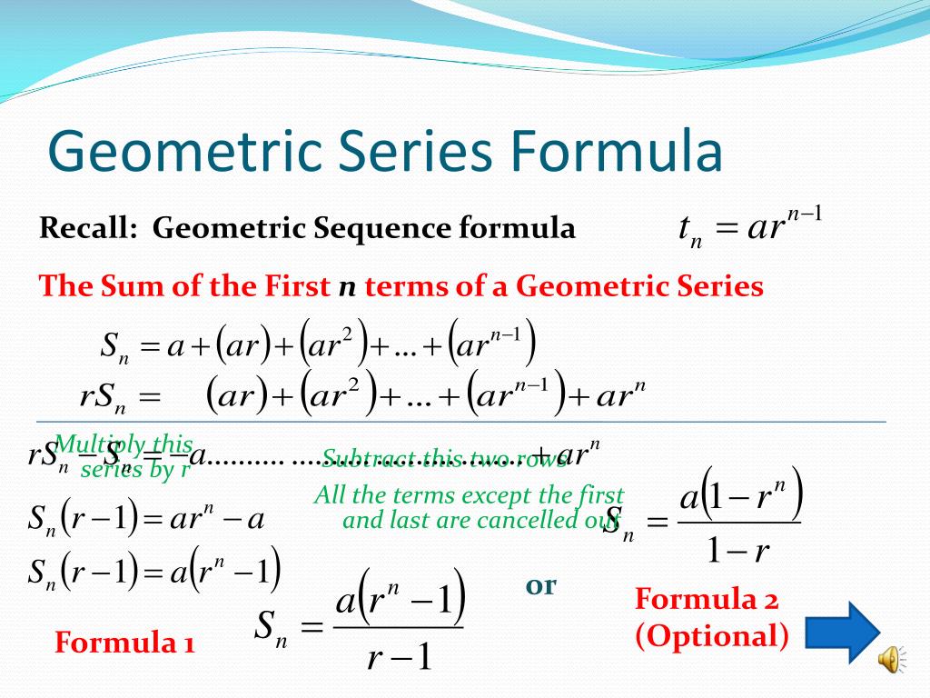 PPT - Geometric Series PowerPoint Presentation, free download - ID:5277215