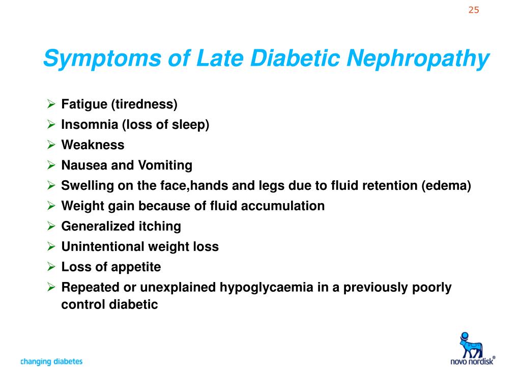 what is the first sign of diabetic nephropathy