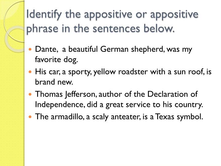 ppt-identify-the-appositive-or-appositive-phrase-in-the-sentences-below-powerpoint
