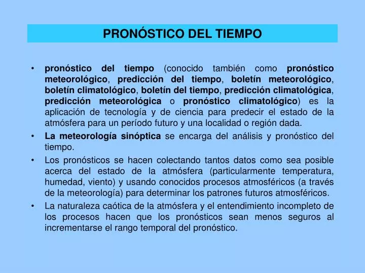 agua Manuscrito consonante PPT - PRONÓSTICO DEL TIEMPO PowerPoint Presentation, free download -  ID:5280480