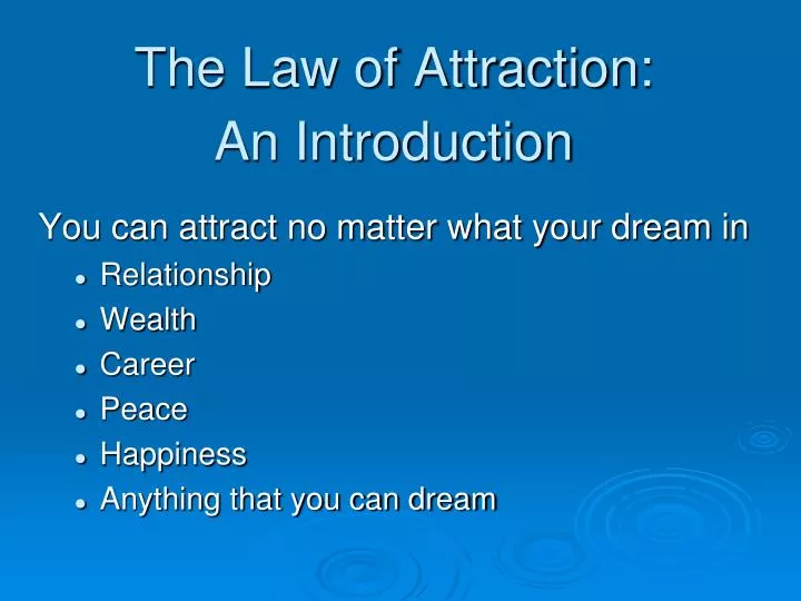the law of attraction an introduction n.