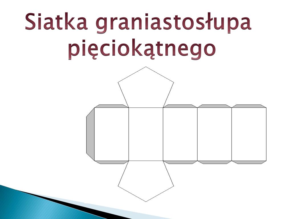 Siatka Graniastosłupa Pochyłego O Podstawie Prostokąta PPT - Graniastosłupy PowerPoint Presentation, free download - ID:5281143