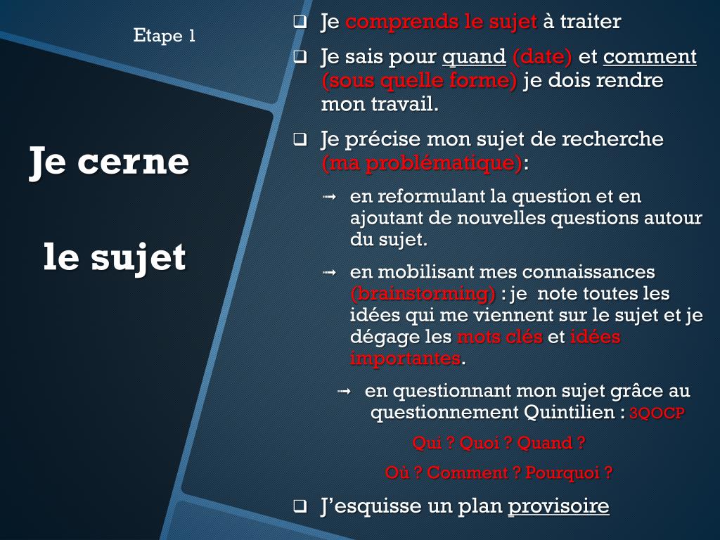 PPT  Les 6 étapes de la recherche documentaire PowerPoint Presentation