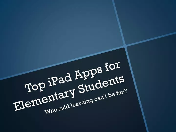 top ipad apps for elementary students n.