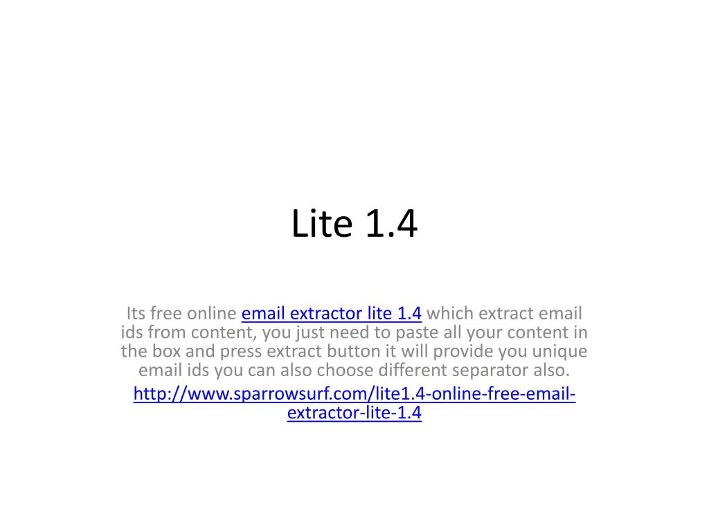 Email Extractor Lite 1 4 Upgraded Software Reslasem
