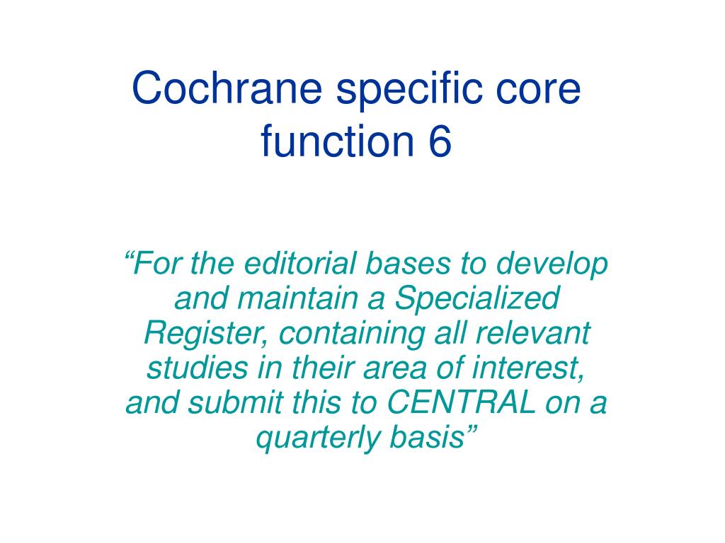 Core functions