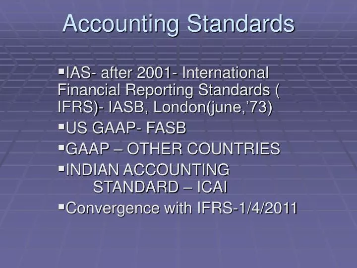 PPT Accounting Standards PowerPoint Presentation, free download ID