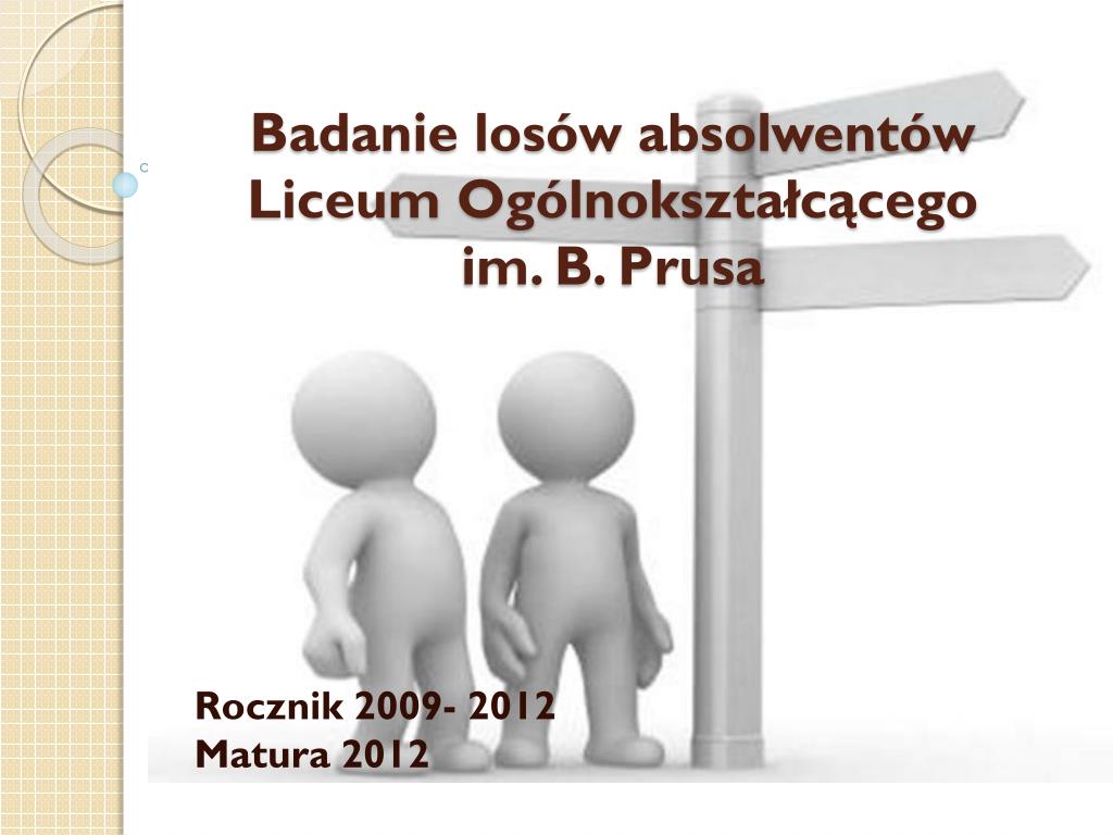 PPT - Badanie Losów Absolwentów Liceum Ogólnokształcącego Im. B. Prusa ...