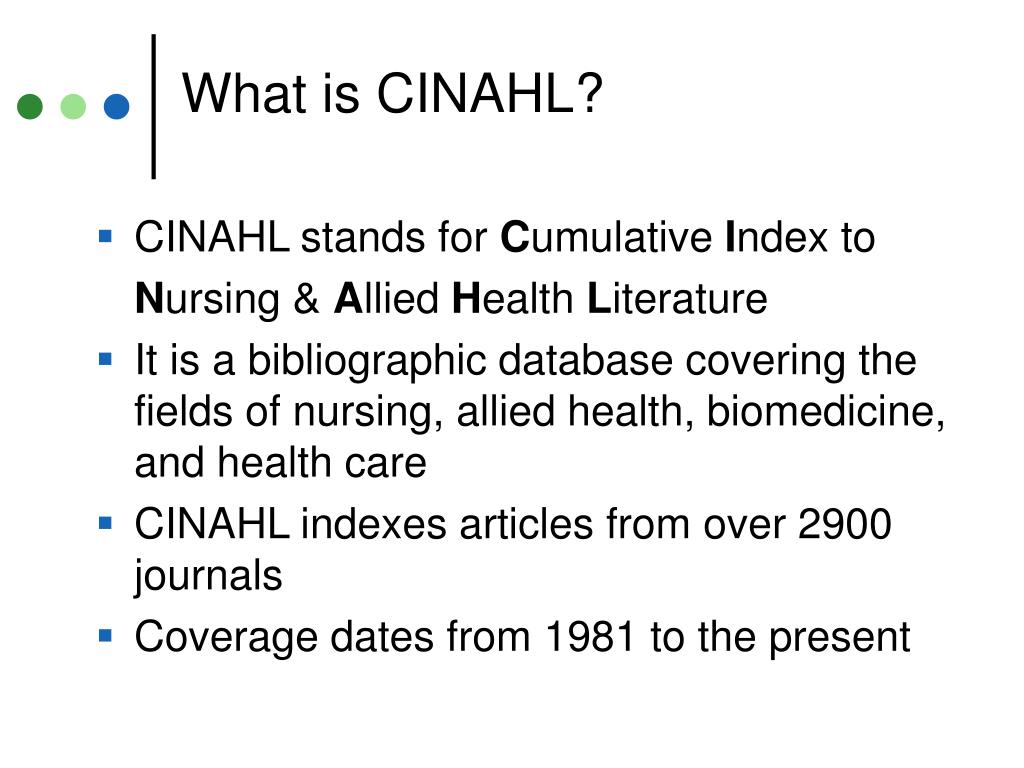 cinahl database