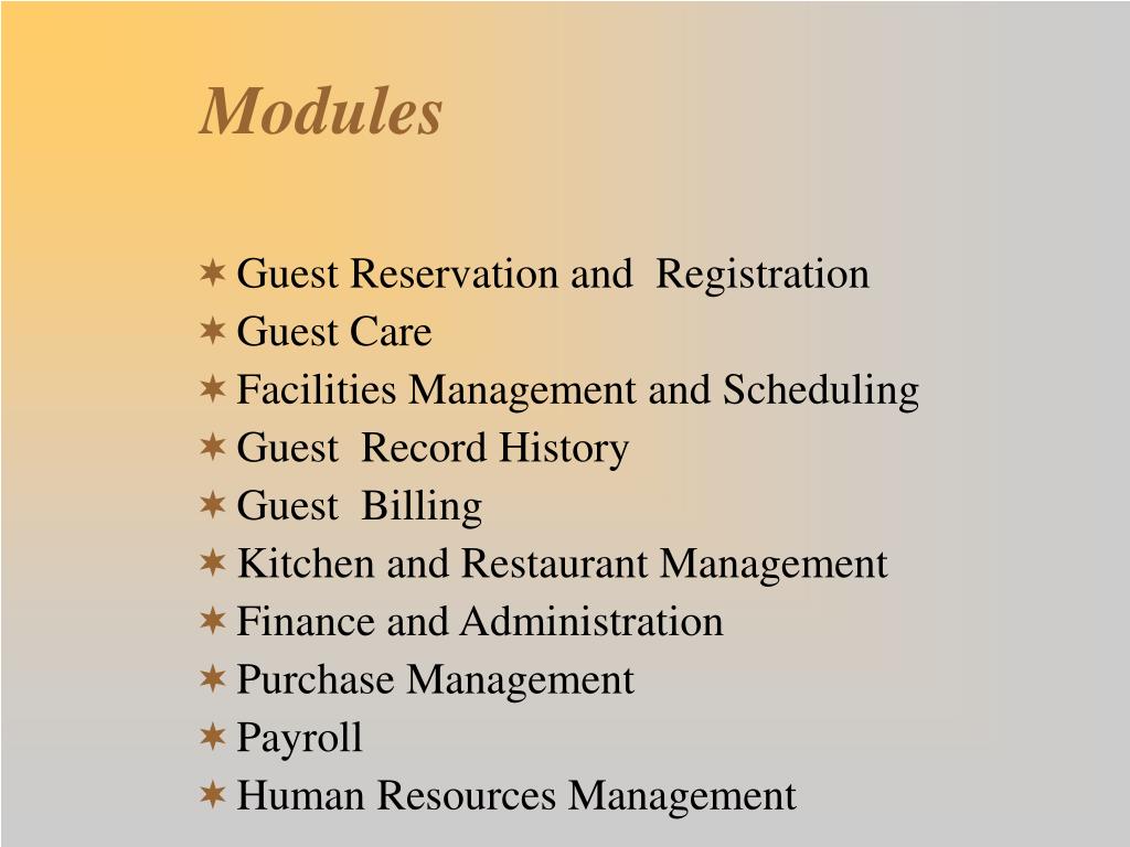 Objective Of Hotel Management System