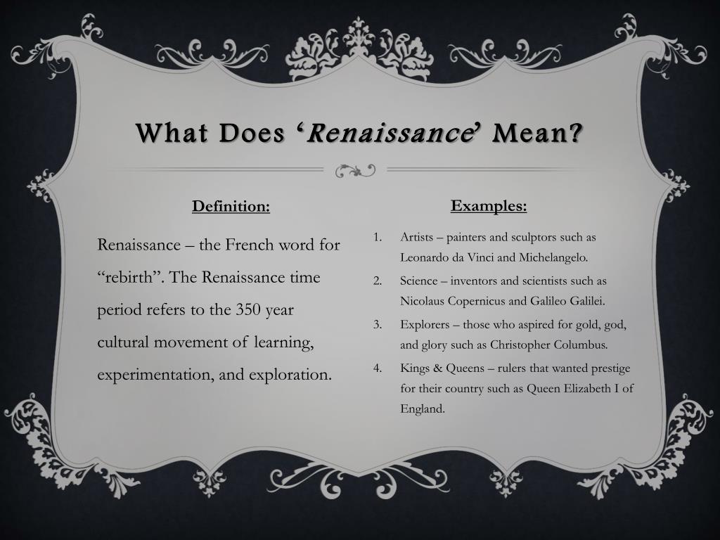 what does the term renaissance mean