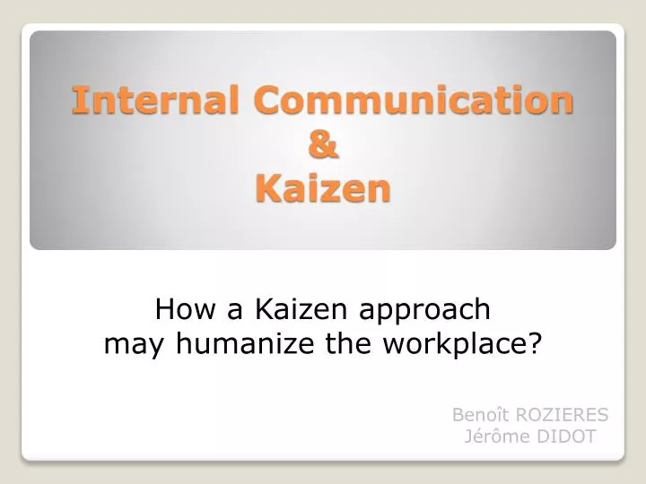 internal communication kaizen n.