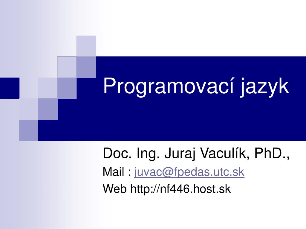 PPT - Programovací jazyk PowerPoint Presentation, free download - ID:5297281