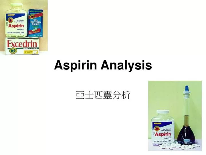PPT Aspirin Analysis PowerPoint Presentation, free download ID5298247