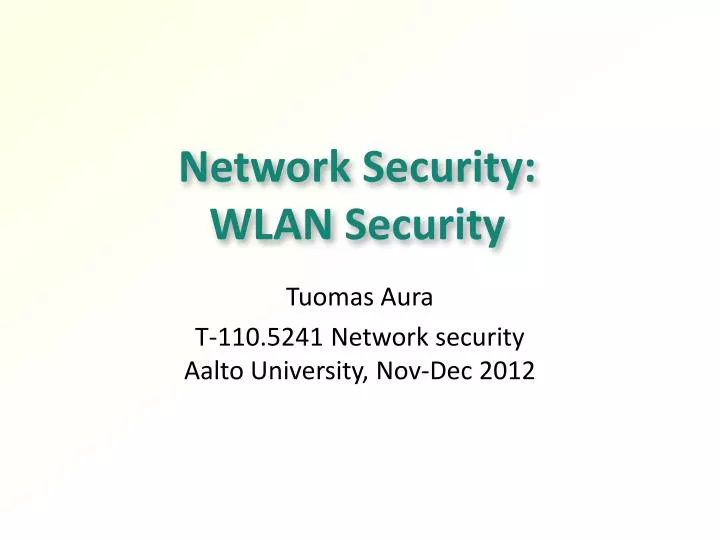 network security wlan security n.