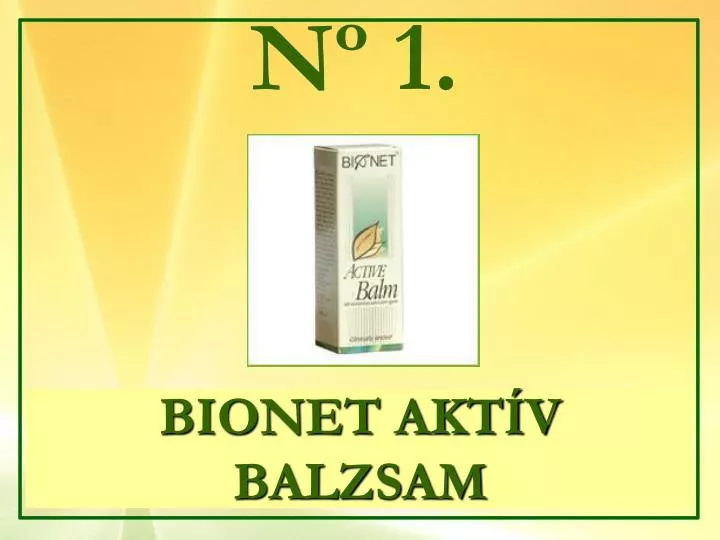 Biyovis-BIONET Aktiv-Balzsam - G-Portál