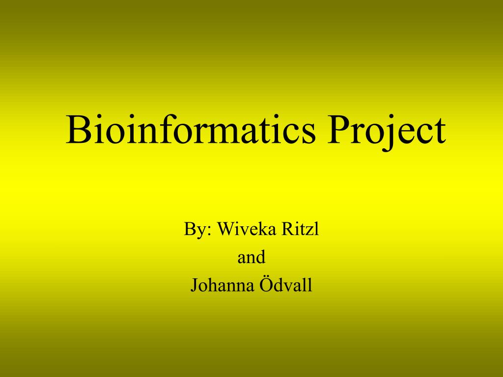 bioinformatics project presentation