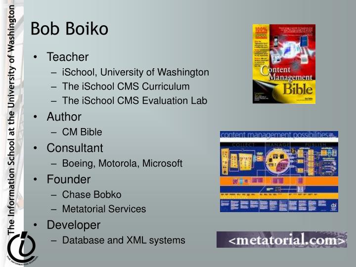 content management bible by bob boiko