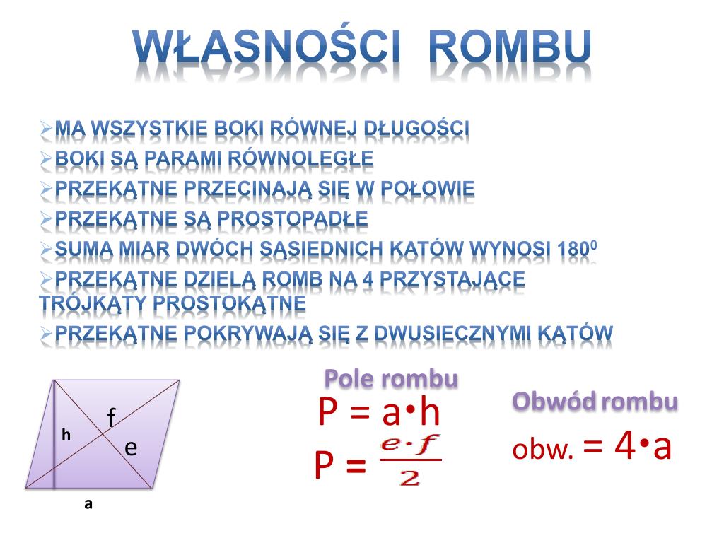 Czy Każdy Romb Jest Równoległobokiem PPT - KLASYFIKACJA i własności CZWOROKĄTÓW PowerPoint Presentation - ID