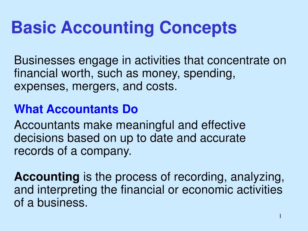 PPT - Basic Accounting Concepts PowerPoint Presentation, free download