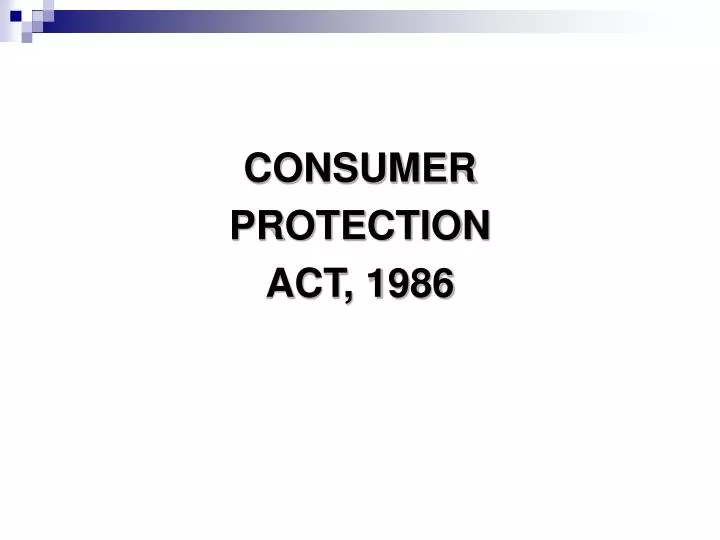 consumer protection act 1986 pdf