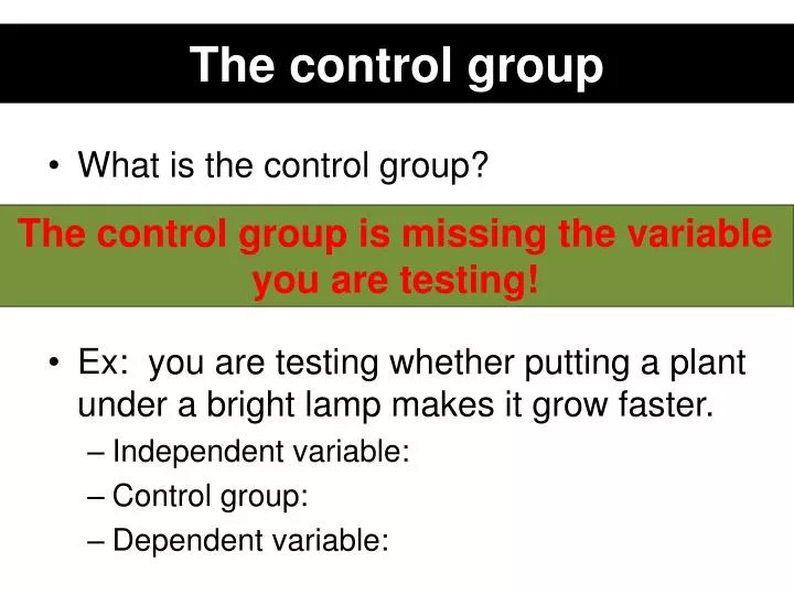 the control group n.