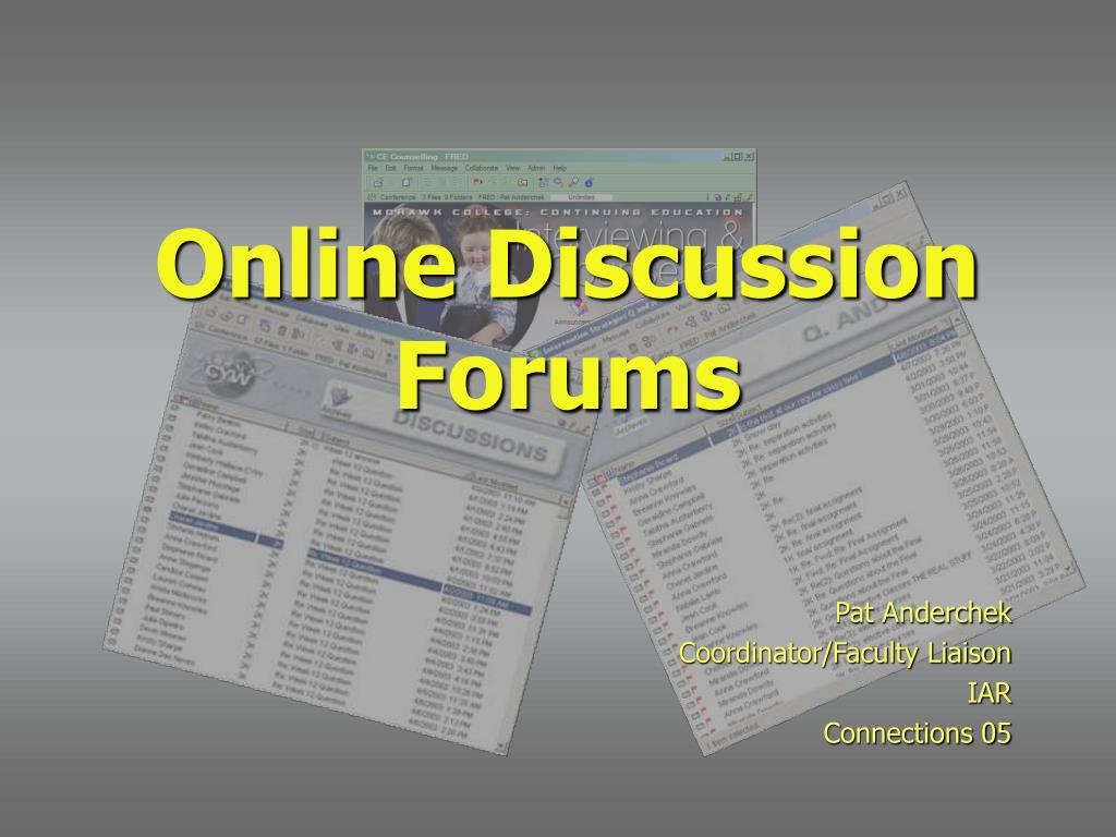 ppt presentation on online forums