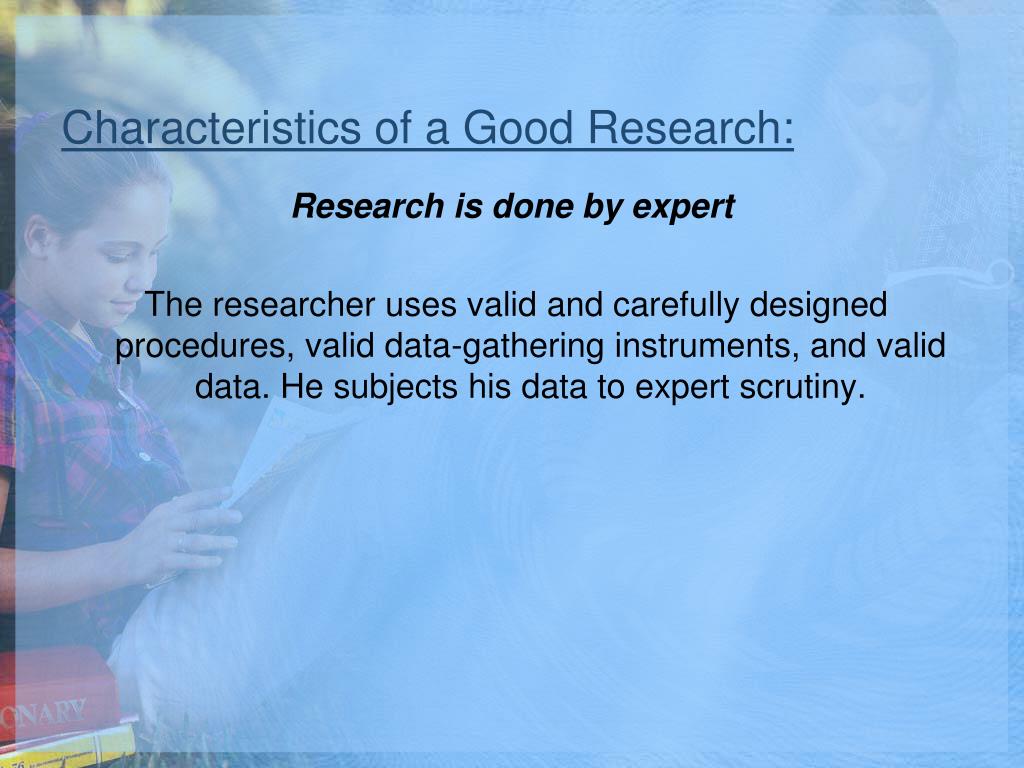 good research work meaning