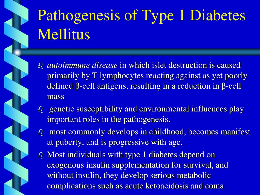 pathophysiology of type 1 diabetes mellitus ppt