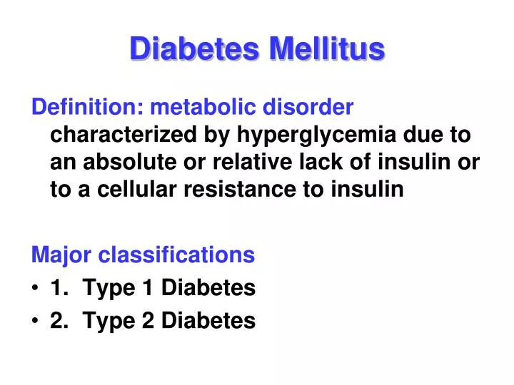 diabetes mellitus definition and classification kezelése répa juice diabetes