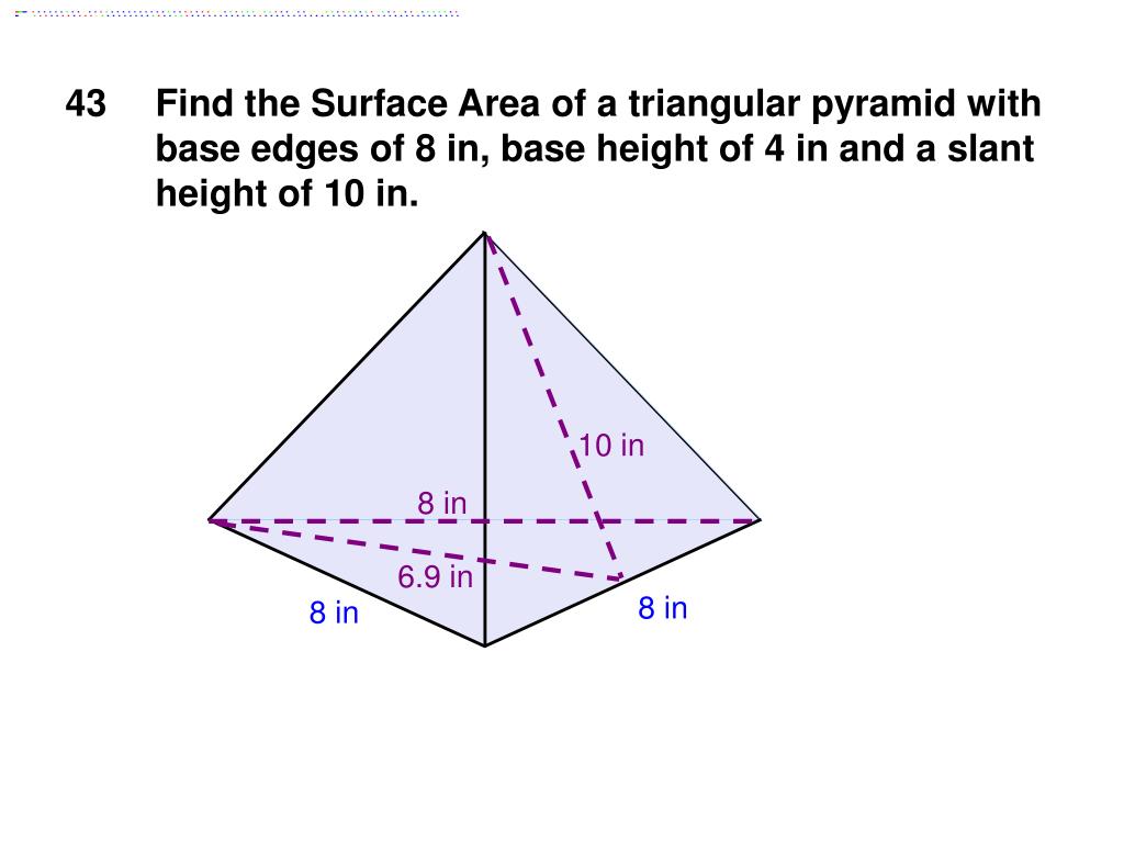 Ppt surface area of pyramids powerpoint presentation free download 