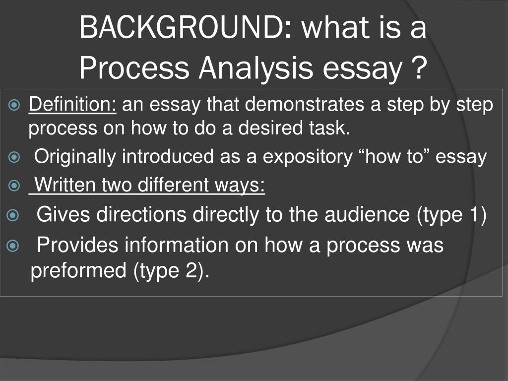 process analysis paragraph definition