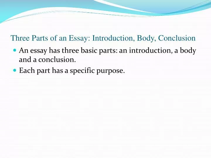 does essay have introduction body and conclusion