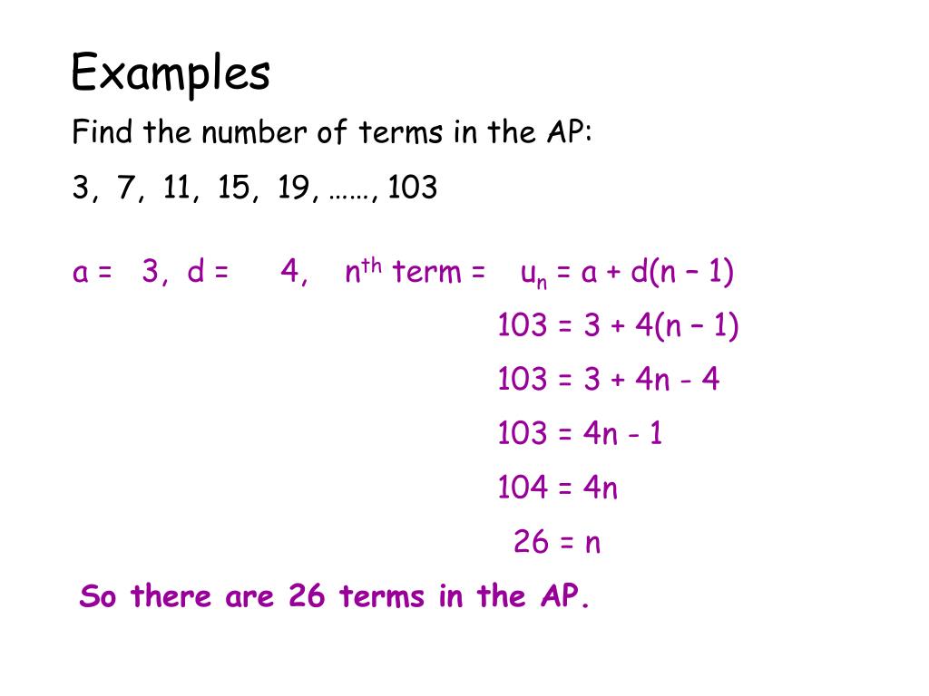 PPT - Arithmetic sequences PowerPoint Presentation, free download -  ID:5311763