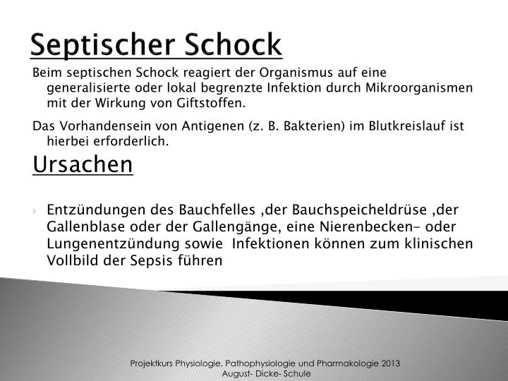 Septischer Schock Wie Lange Bis Zum Tod www.slideserve.com