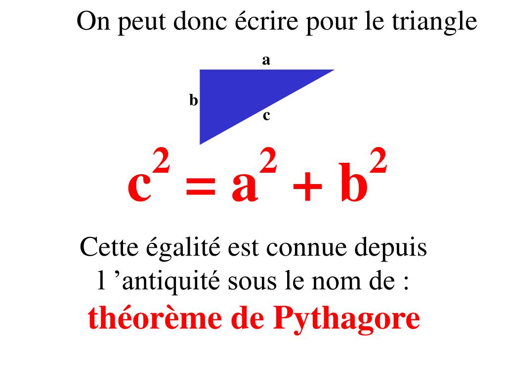 PPT - Le théorème de Pythagore PowerPoint Presentation, free download ...