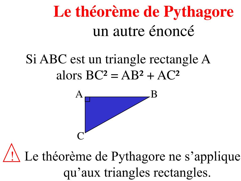 PPT - Le théorème de Pythagore PowerPoint Presentation, free download ...