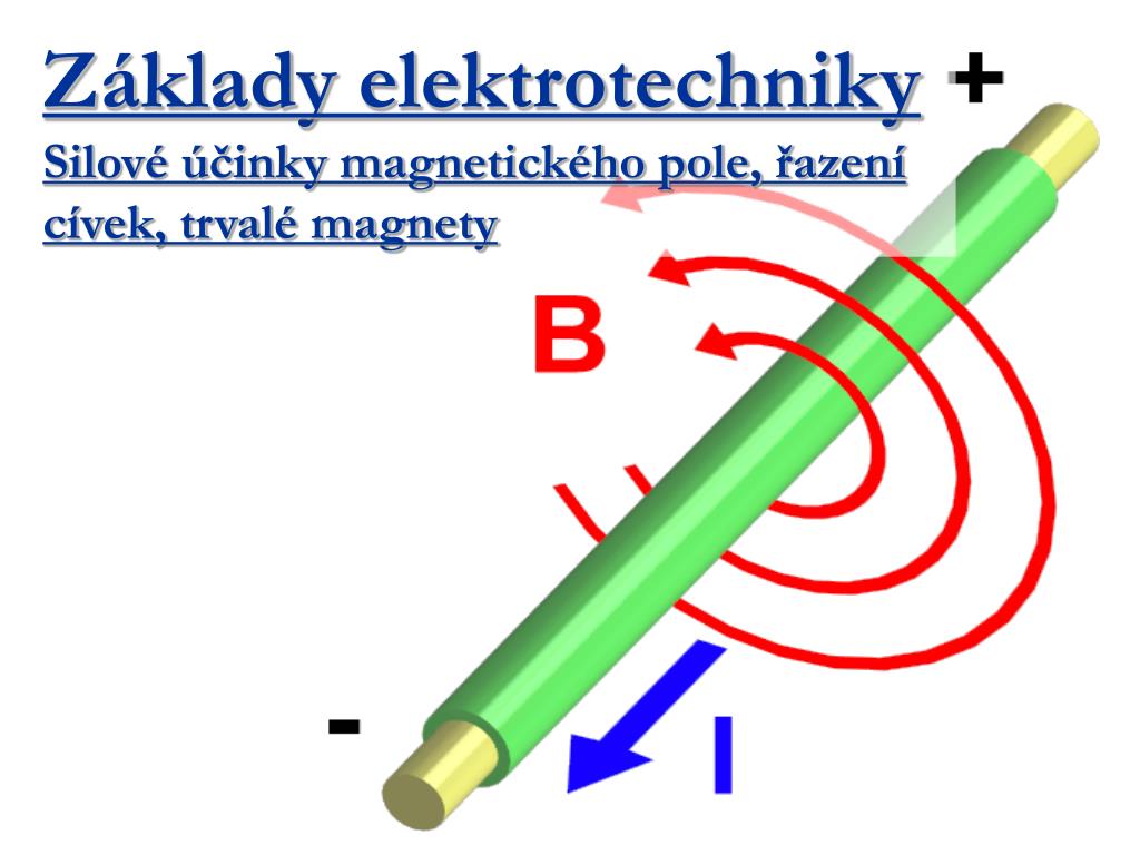 PPT - Základy elektrotechniky Silové účinky magnetického pole, řazení  cívek, trvalé magnety PowerPoint Presentation - ID:5313831