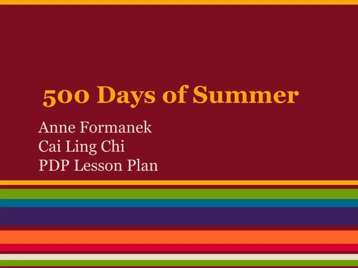 PPT 500 Days of Summer PowerPoint Presentation, free download ID