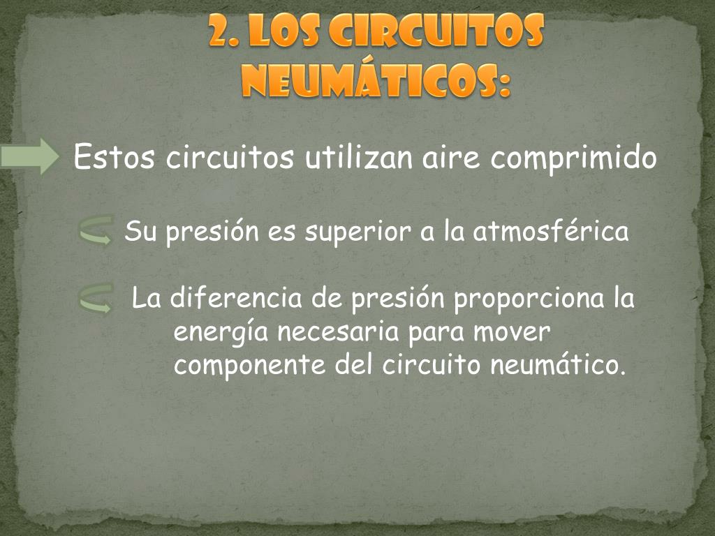 Uso de circuitos neumáticos