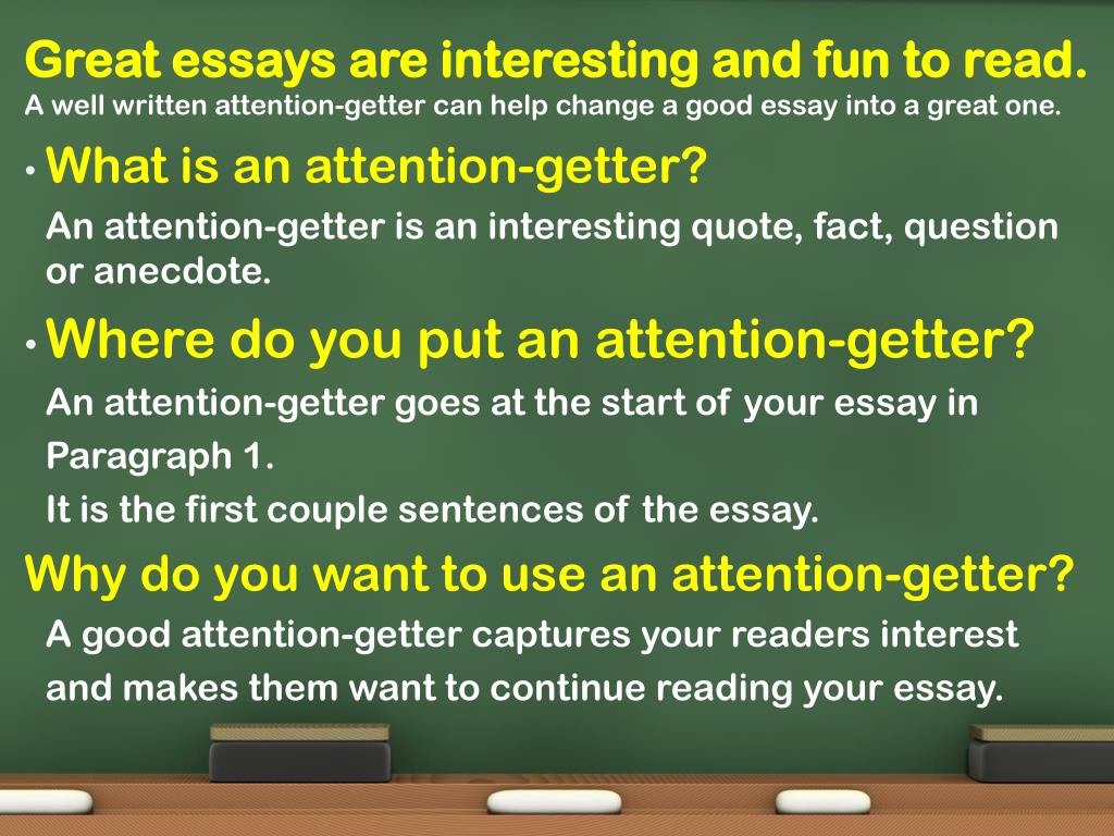 essay attention getter