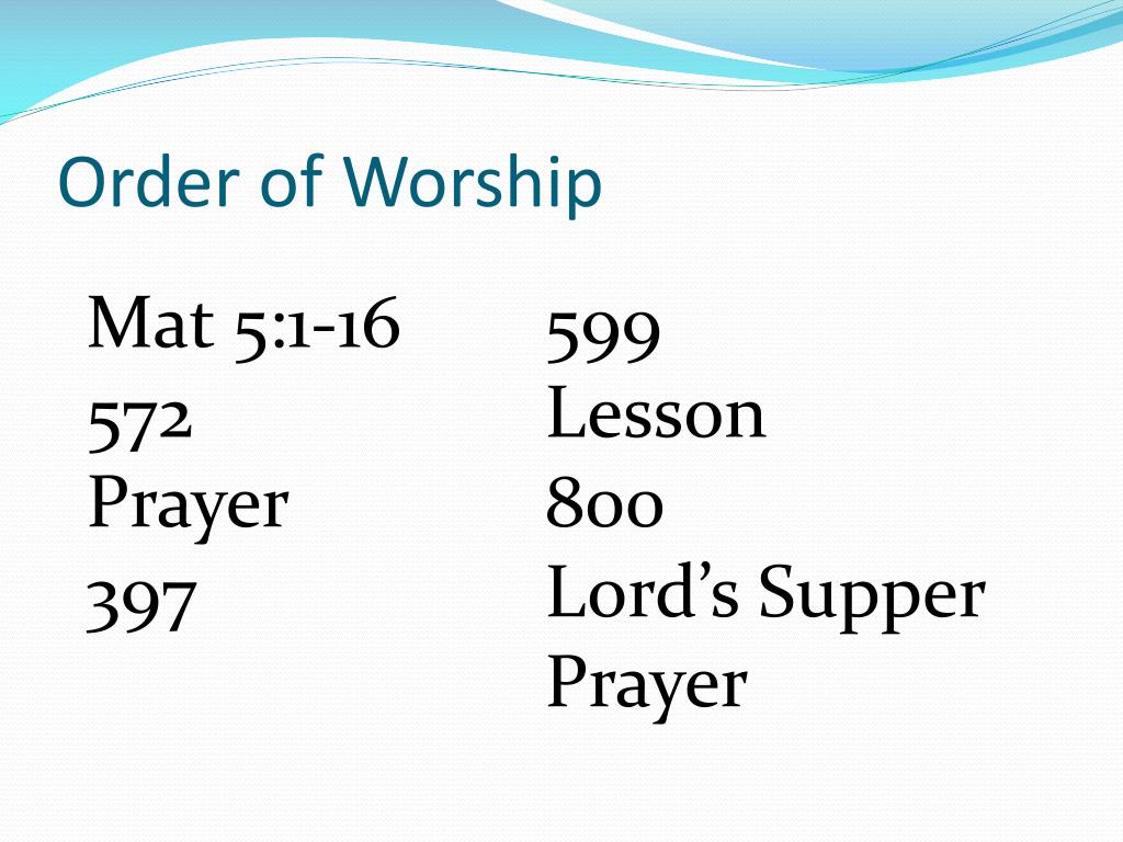 PPT Order of Worship PowerPoint Presentation, free download ID5315954