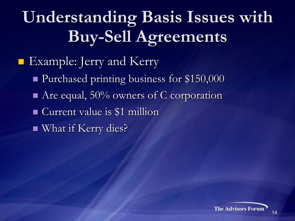 Buy sell agreement powerpoint presentation