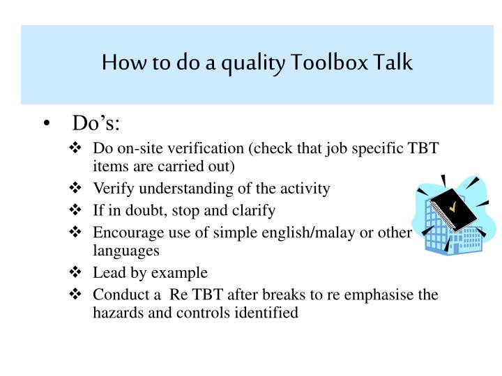 PPT - Improving Worksite Safety With Toolbox Talks PowerPoint ...