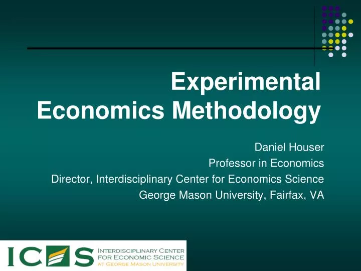 experimental methodology in economics