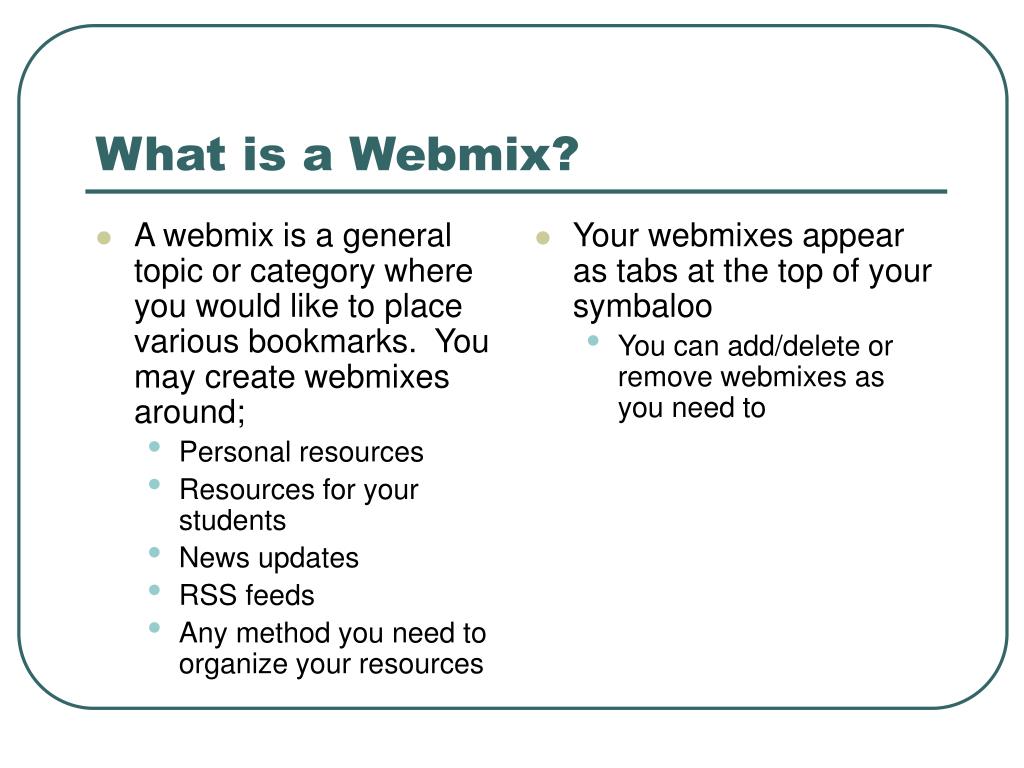 Webmixes