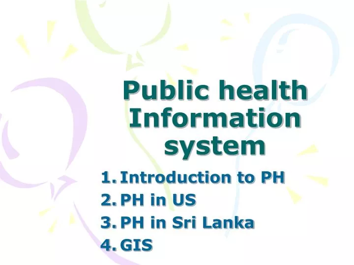 public health information system n.